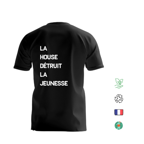 T-Shirt Karnage "La House Détruit la Jeunesse" - Noir & Blanc