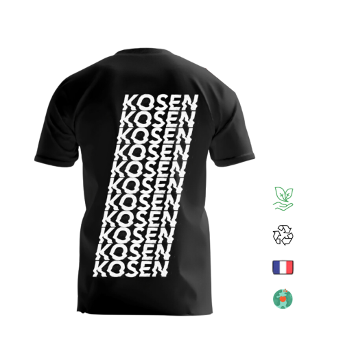 T-Shirt Kosen "KOSEN Faded" - White & Black